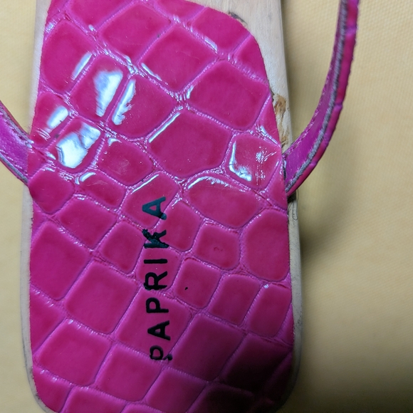 Paprika Slingback Sandals in Pink and Orange - Picture 3 of 6